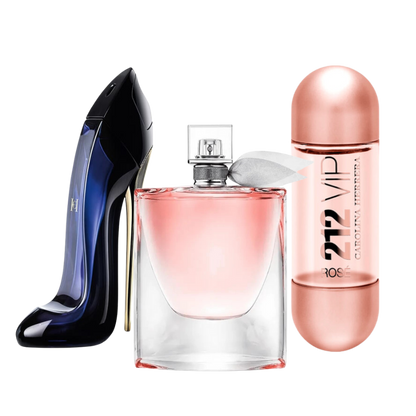 3 Parfums Carolina Herrera GOOD GIRL, Lancôme LA VIE EST BELLE et Carolina Herrera 212 VIP ROSÉ (Eau de Parfum)