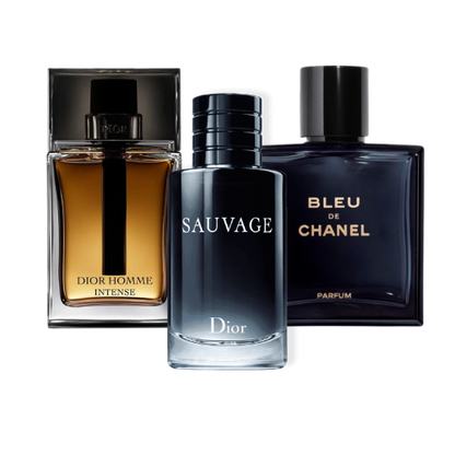 Paket mit 3 Parfums: Sauvage Dior, Bleu de Chanel, Dior Homme Intense (Eau de Parfum)