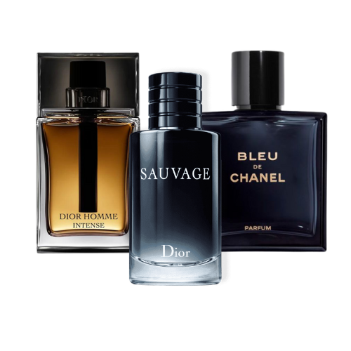 Paket mit 3 Parfums: Sauvage Dior, Bleu de Chanel, Dior Homme Intense (Eau de Parfum)