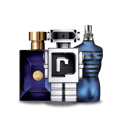 Paket mit 3 Parfums: Versace DYLAN BLUE, Paco Rabanne PHANTOM, Jean Paul Gaultier ULTRA MALE (Eau de Parfum)