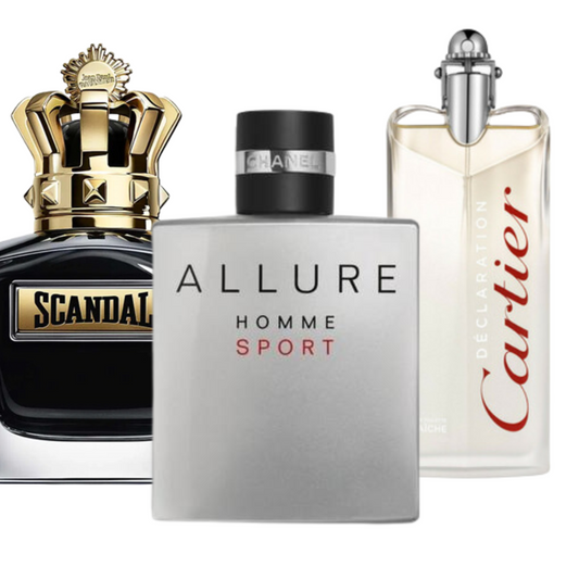 Paket mit 3 Parfums: Allure Homme Sport, Jean Paul Gaultier Scandal, Cartier Declaration (Eau de Parfum)