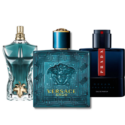 Paket mit 3 Parfums: Prada Luna Rossa, Versace Eros, Le Beau (Eau de Parfum)