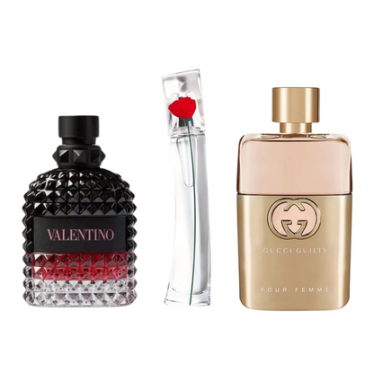 Paket mit 3 Parfums: Gucci Guilty, Valentino Intense, Flower By Kenzo (Eau de Parfum)