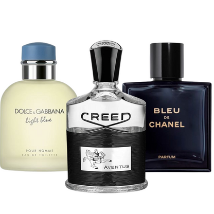 Paket mit 3 Parfums: Bleu de Chanel, Creed Aventus, Dolce & Gabbana Light Blue (Eau de Parfum)